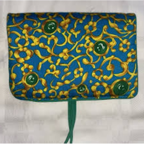 Oscar de LaRenta ~ travel Satchel ~3 zip pockets Colorful Floral Fabric - Picture 5 of 8